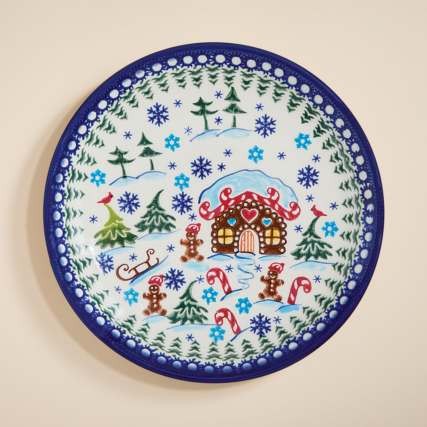 Polish Pottery Gingerbread Village Small Plate