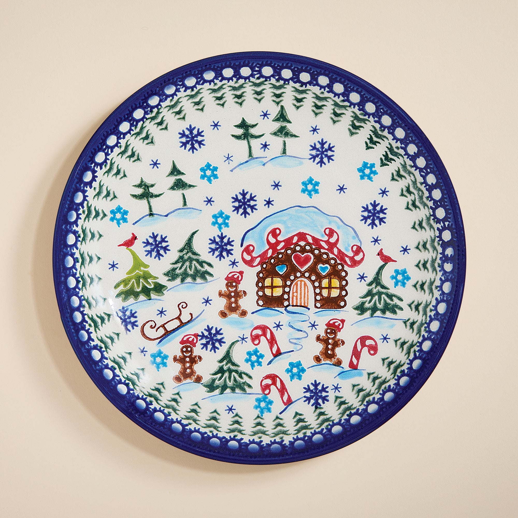 Polish Pottery Gingerbread Village Small Plate