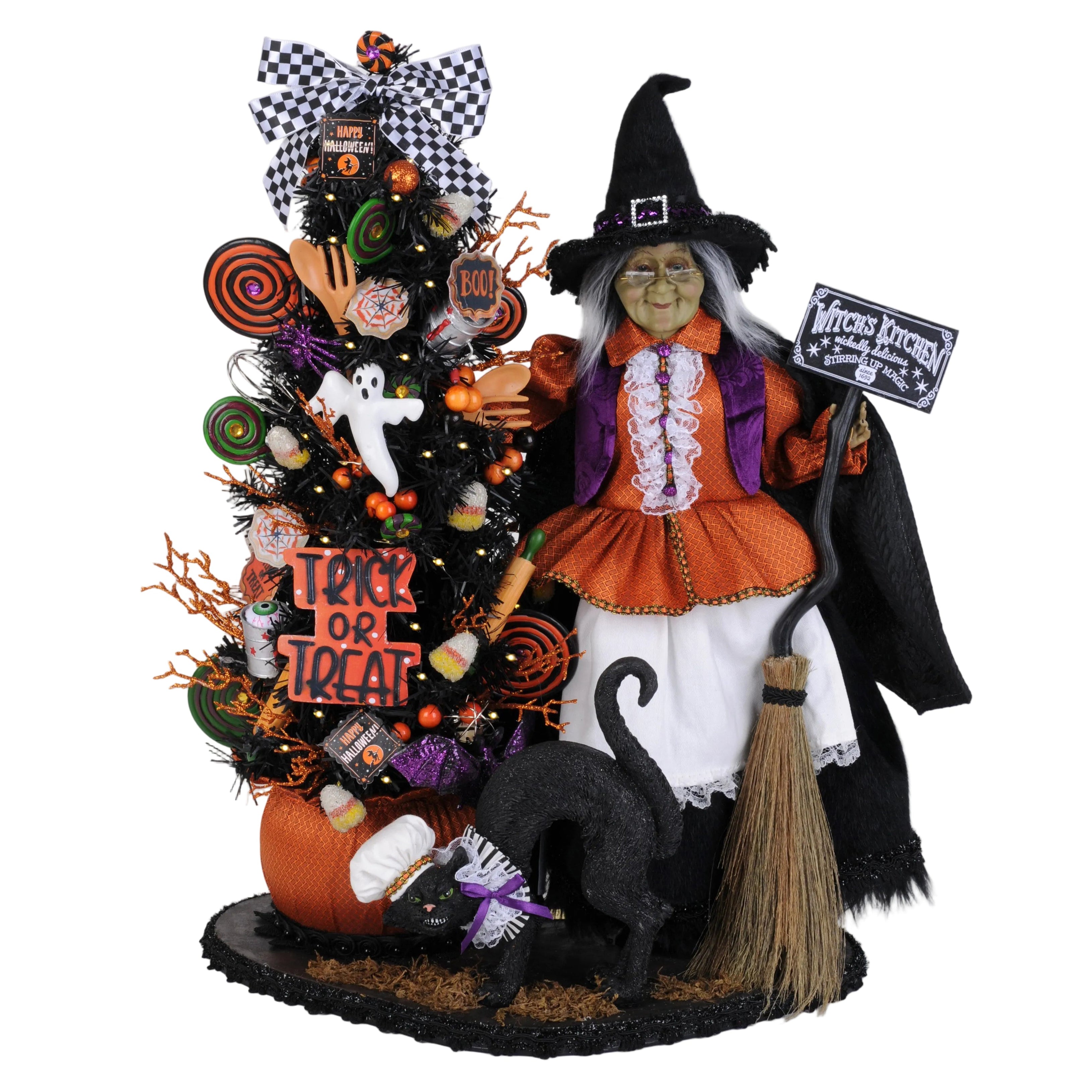 HASC-09 Lighted Tricks or Treats Kitchen Witch