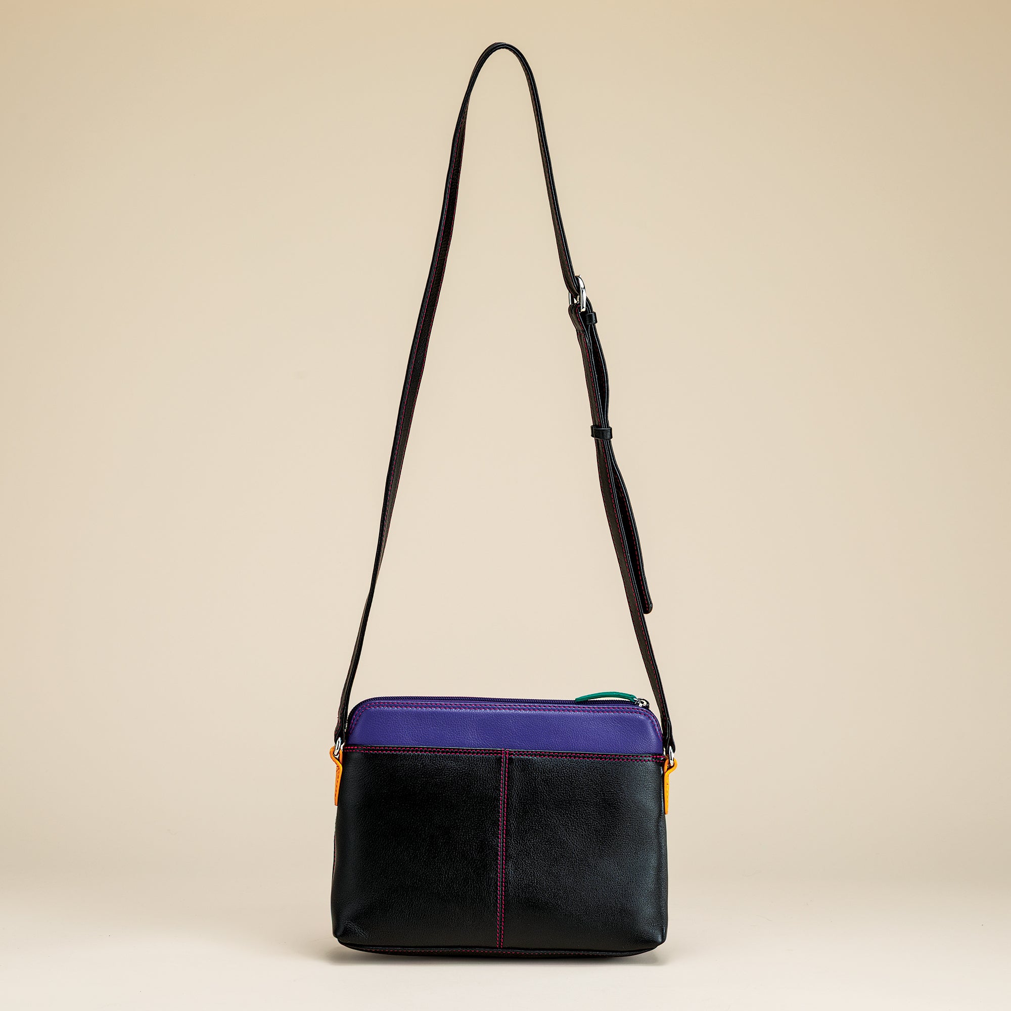 Pretty in Primary Colors Leather Crossbody Organizer