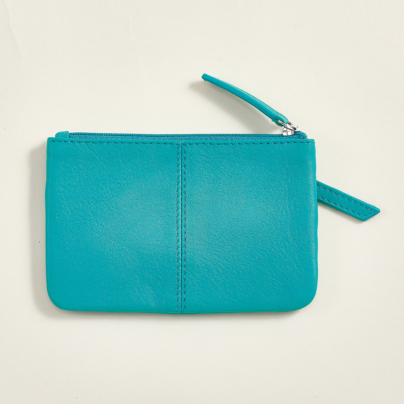 Teal Leather Coin Purse
