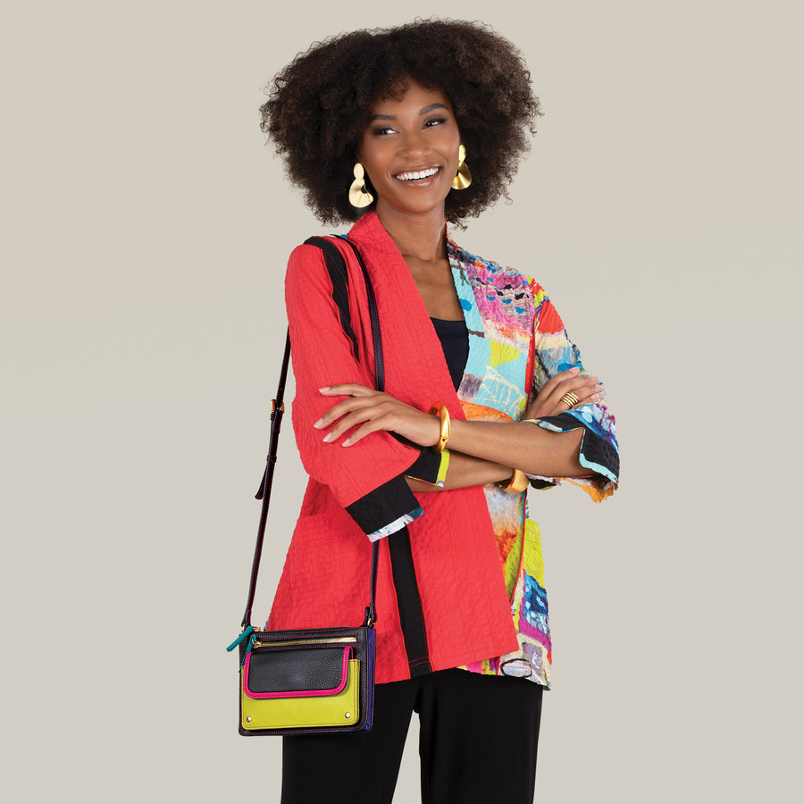 Patchwork in Black Crossbody