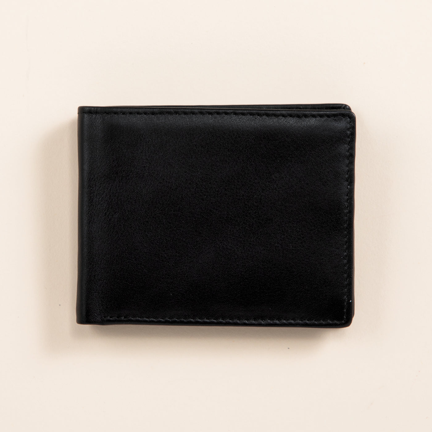Men's Black Leather Bifold Wallet