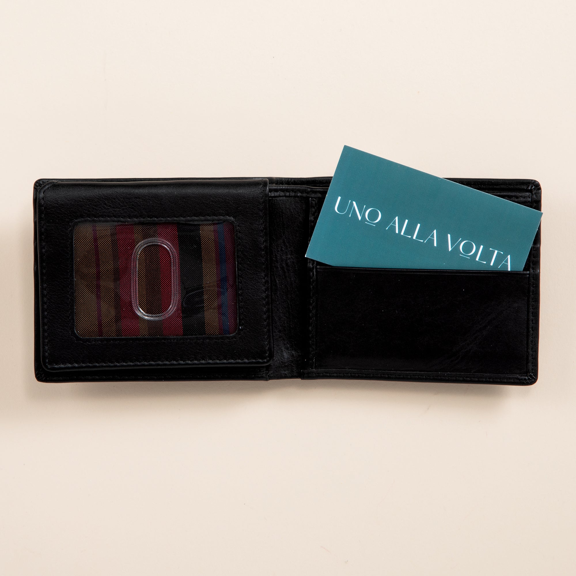 Men's Black Leather Bifold Wallet