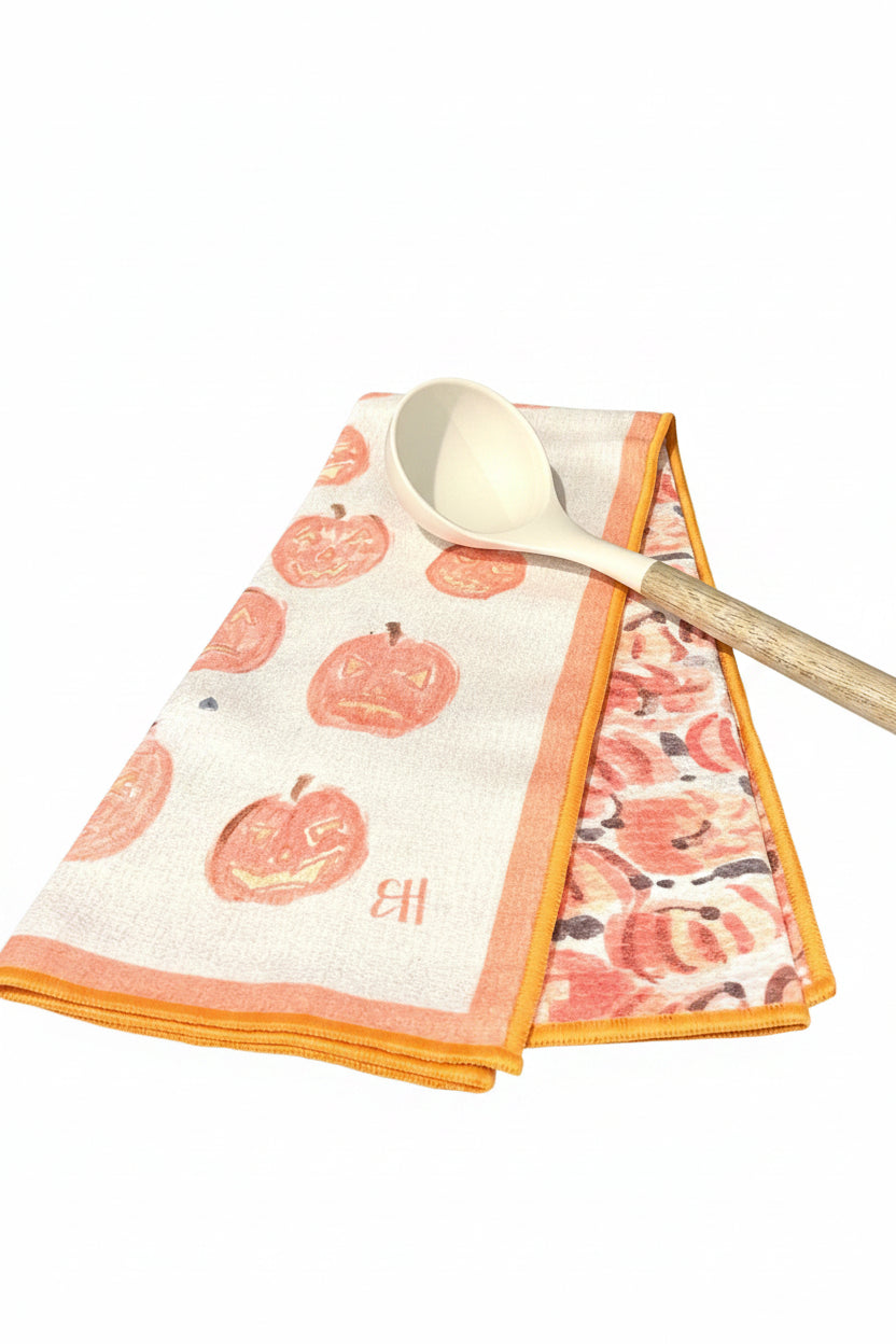 Pumpkin Patch Double-Sided Tea Towel