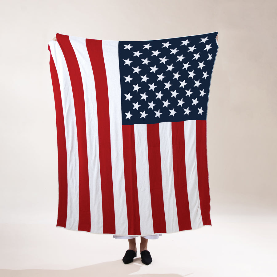 American Flag Throw Blanket (Preorder)