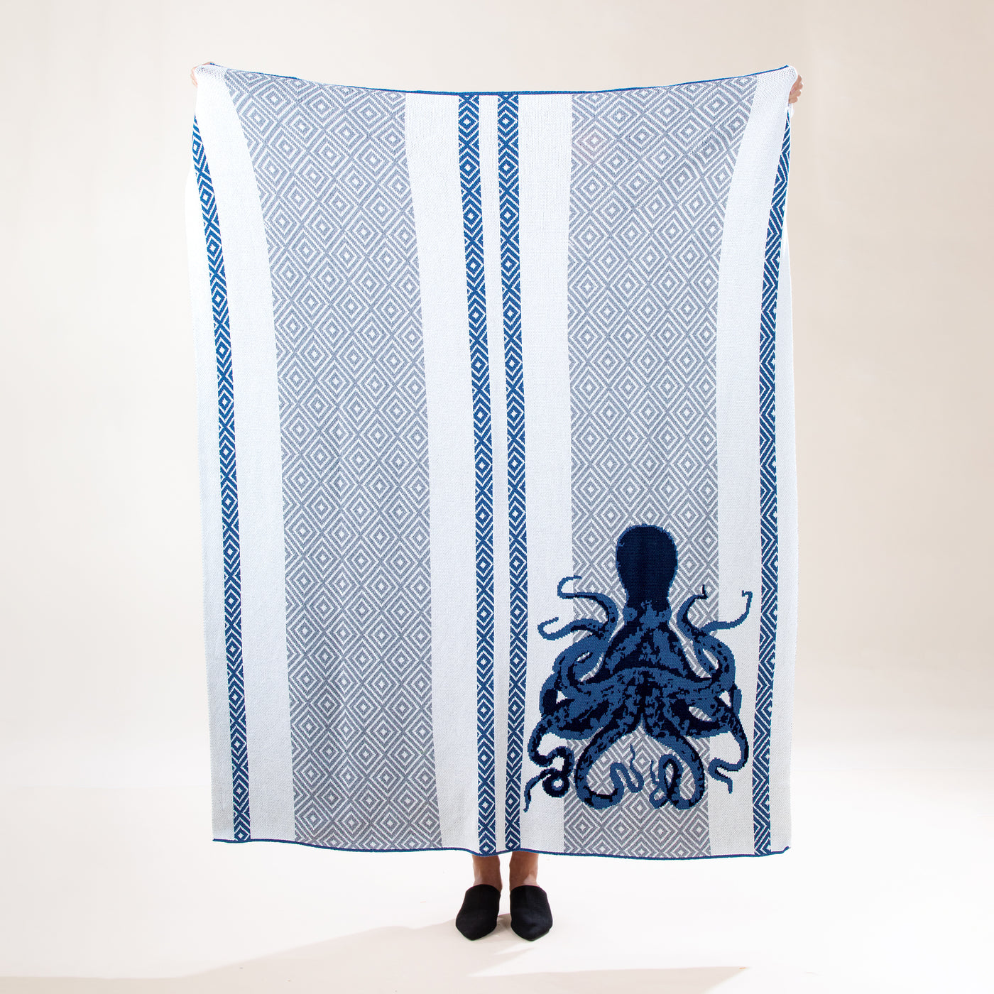 Octopus Striped Throw Blanket (Preorder)