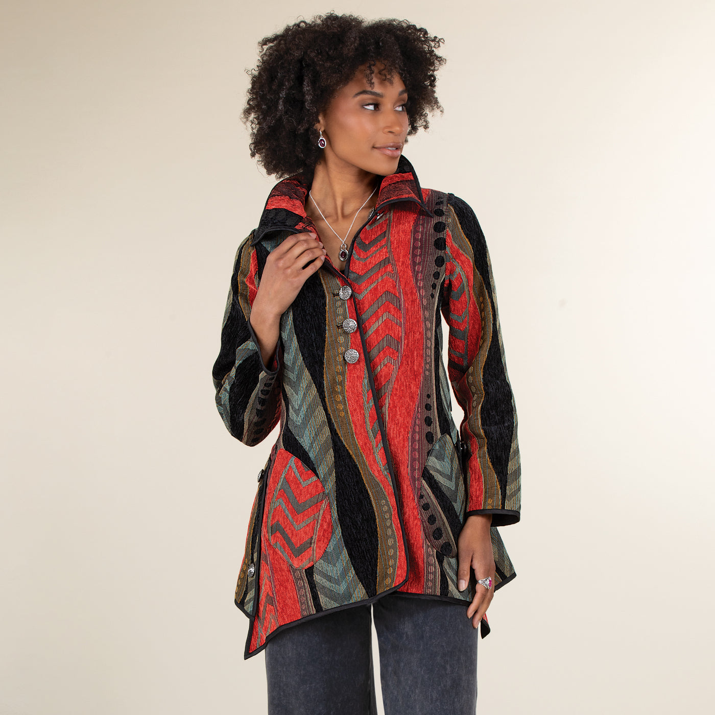 Reversible Abstract Patterned Jacket