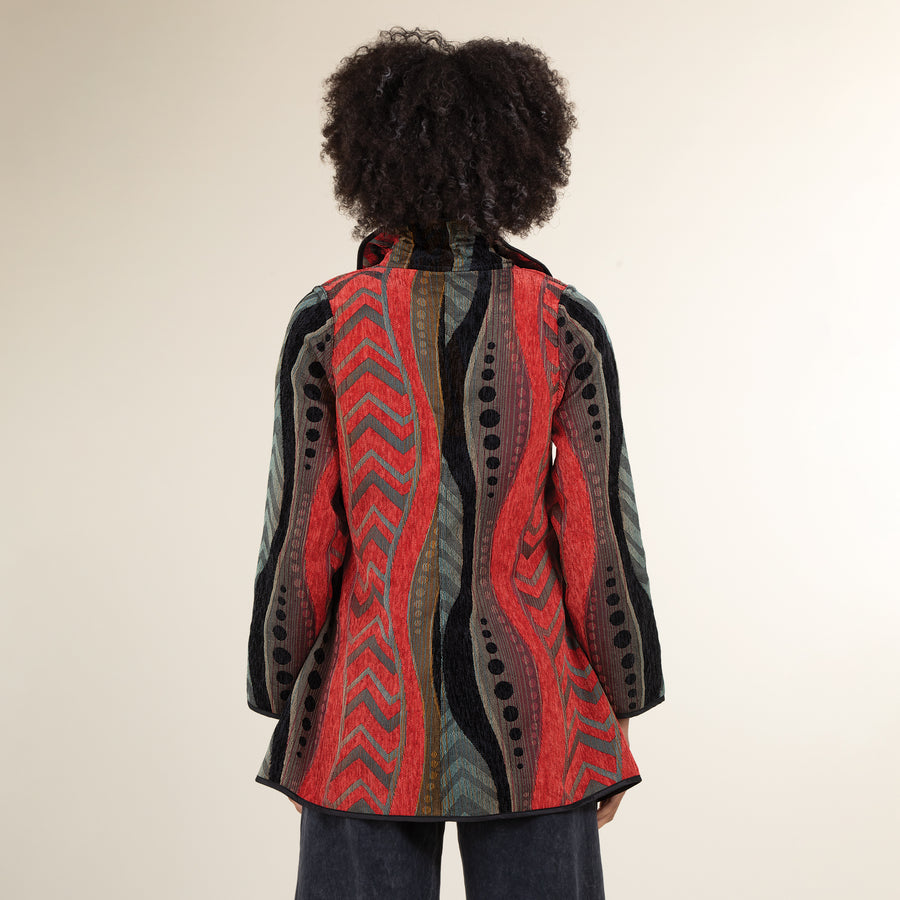 Reversible Abstract Patterned Jacket