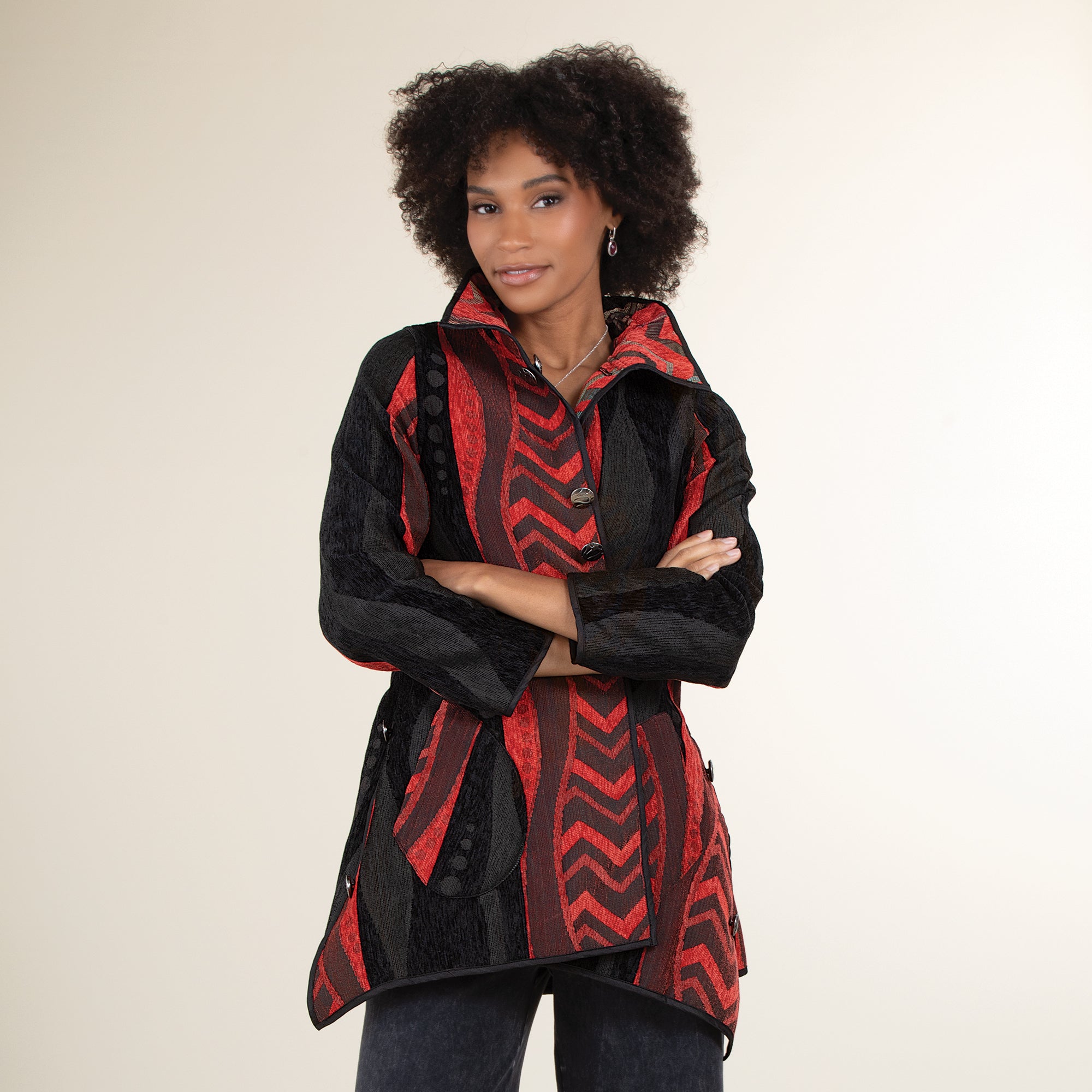 Reversible Abstract Patterned Jacket