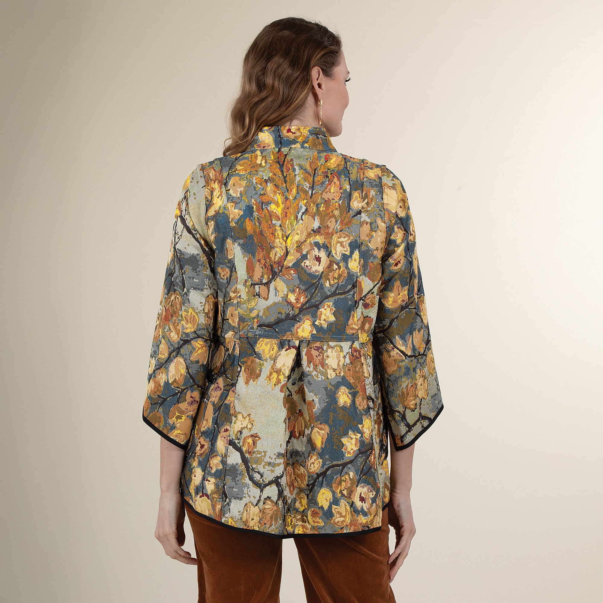 Reversible Leaf Pattern Jacket