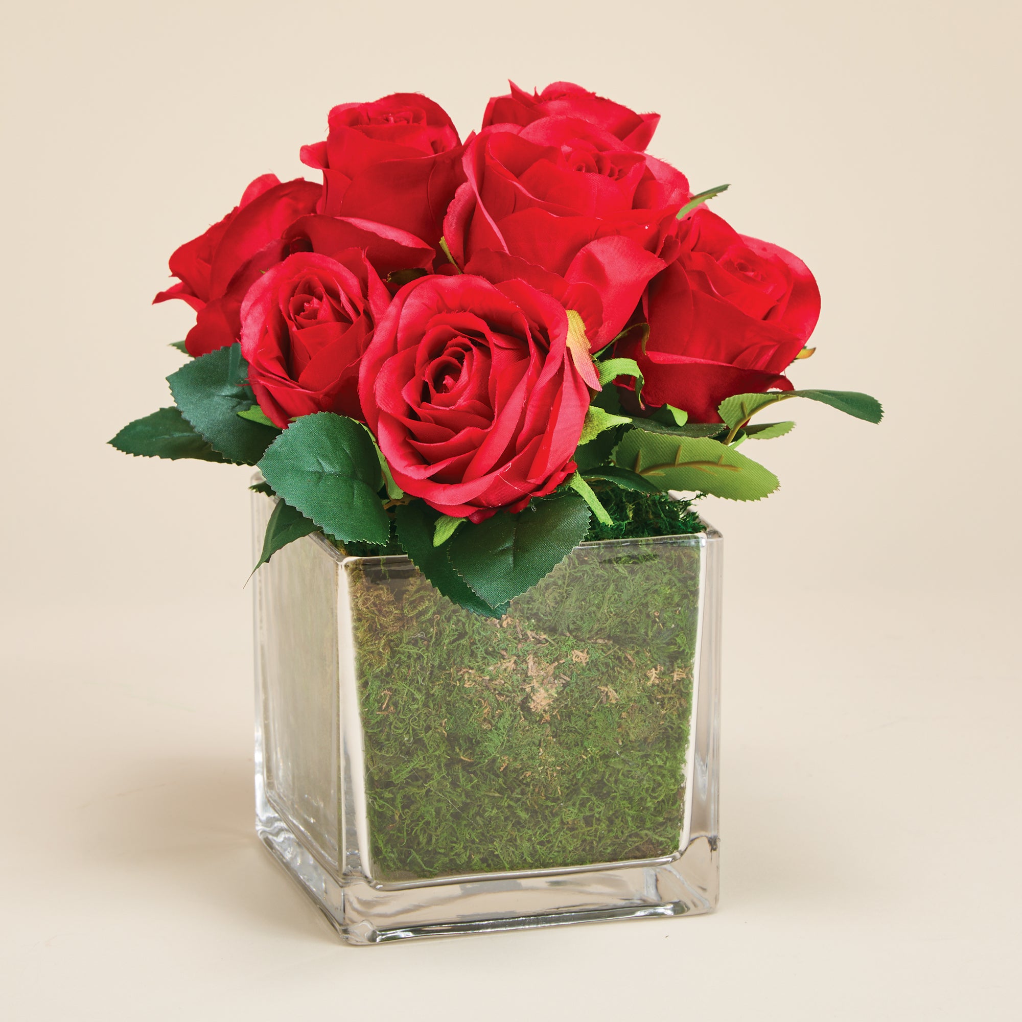 Faux Red Roses Arrangement (Preorder)