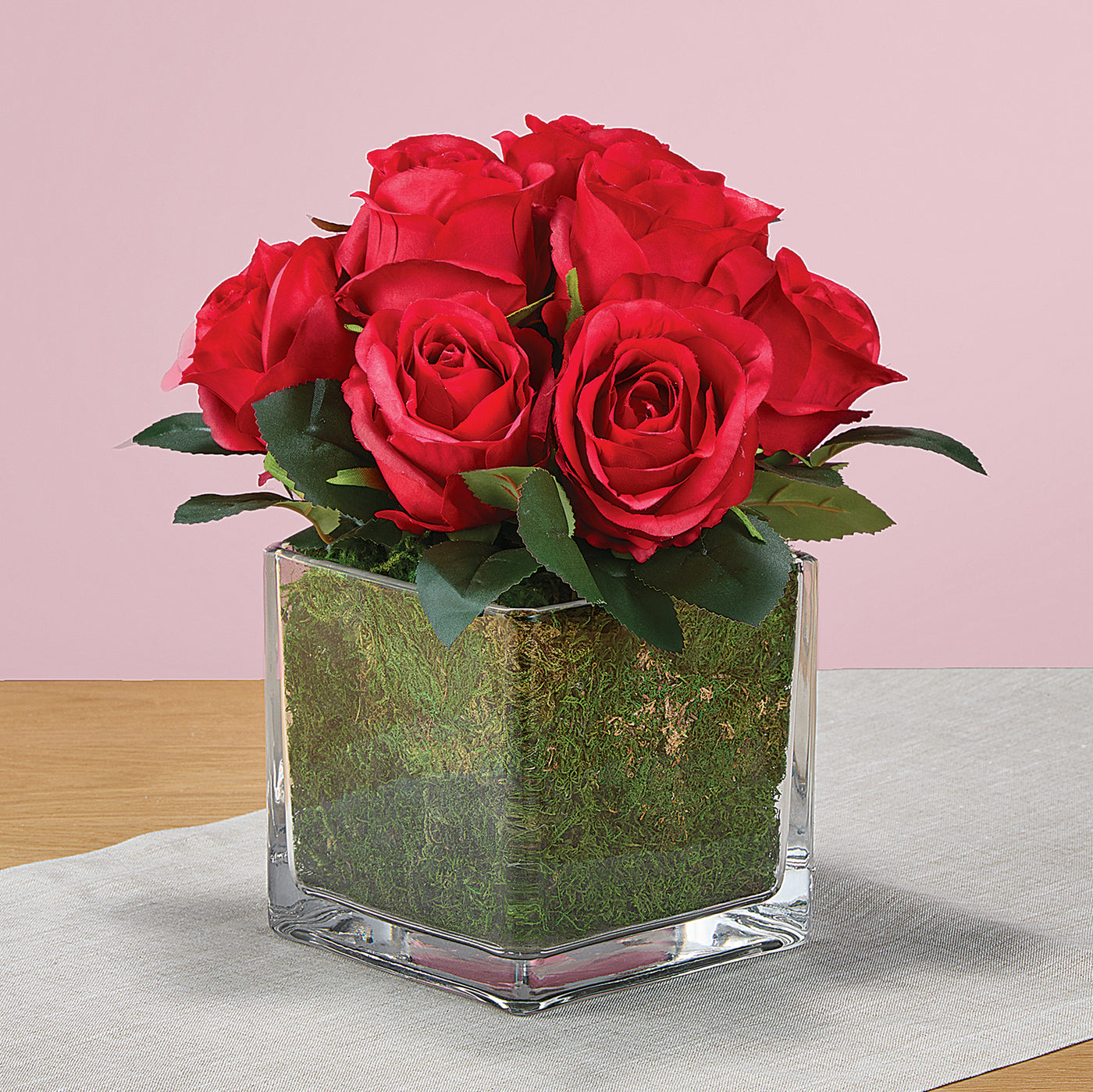 Faux Red Roses Arrangement (Preorder)