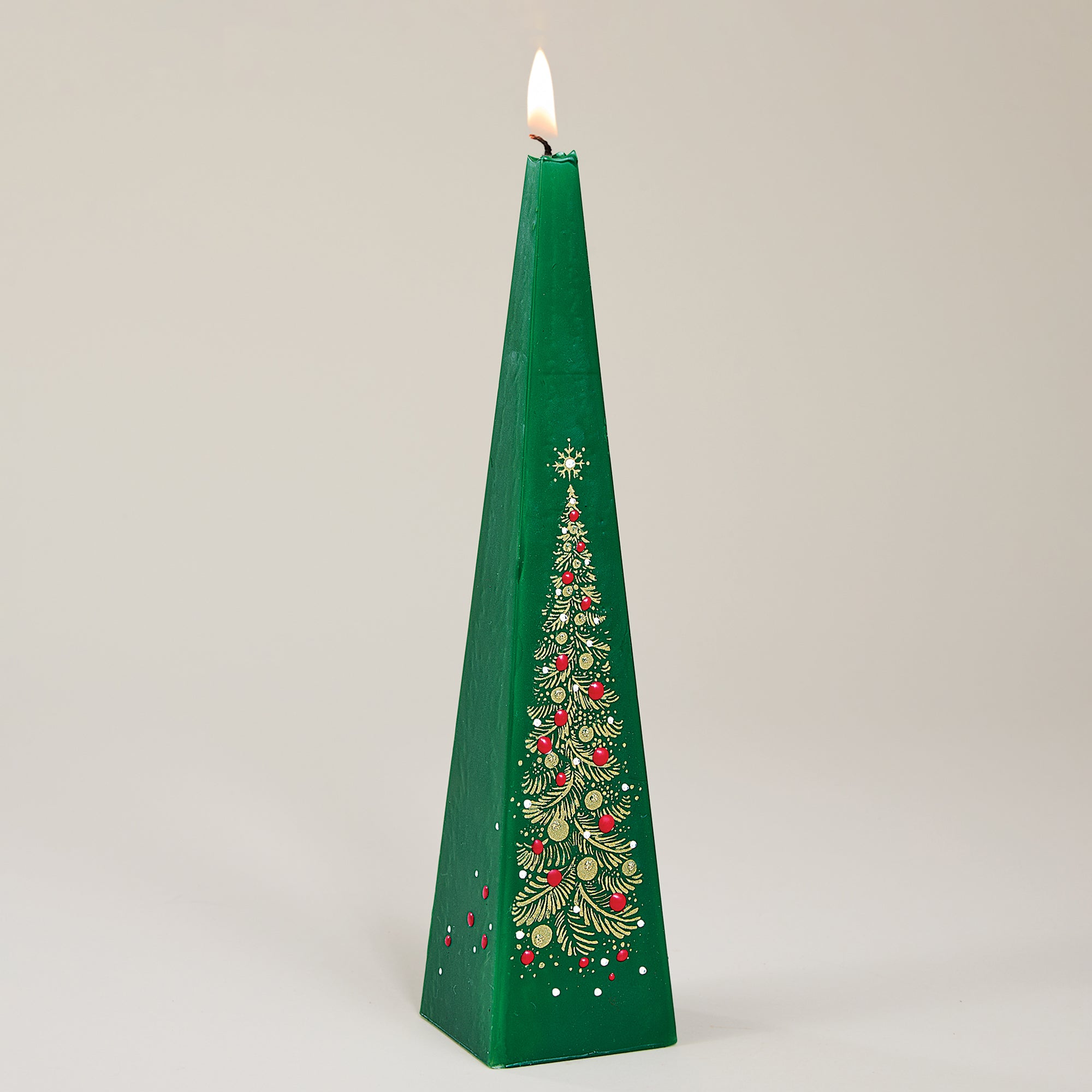 Hand-Painted Ornament Tree Candle