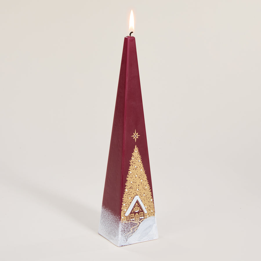Hand-Painted Christmas Cottage Candle (Preorder)