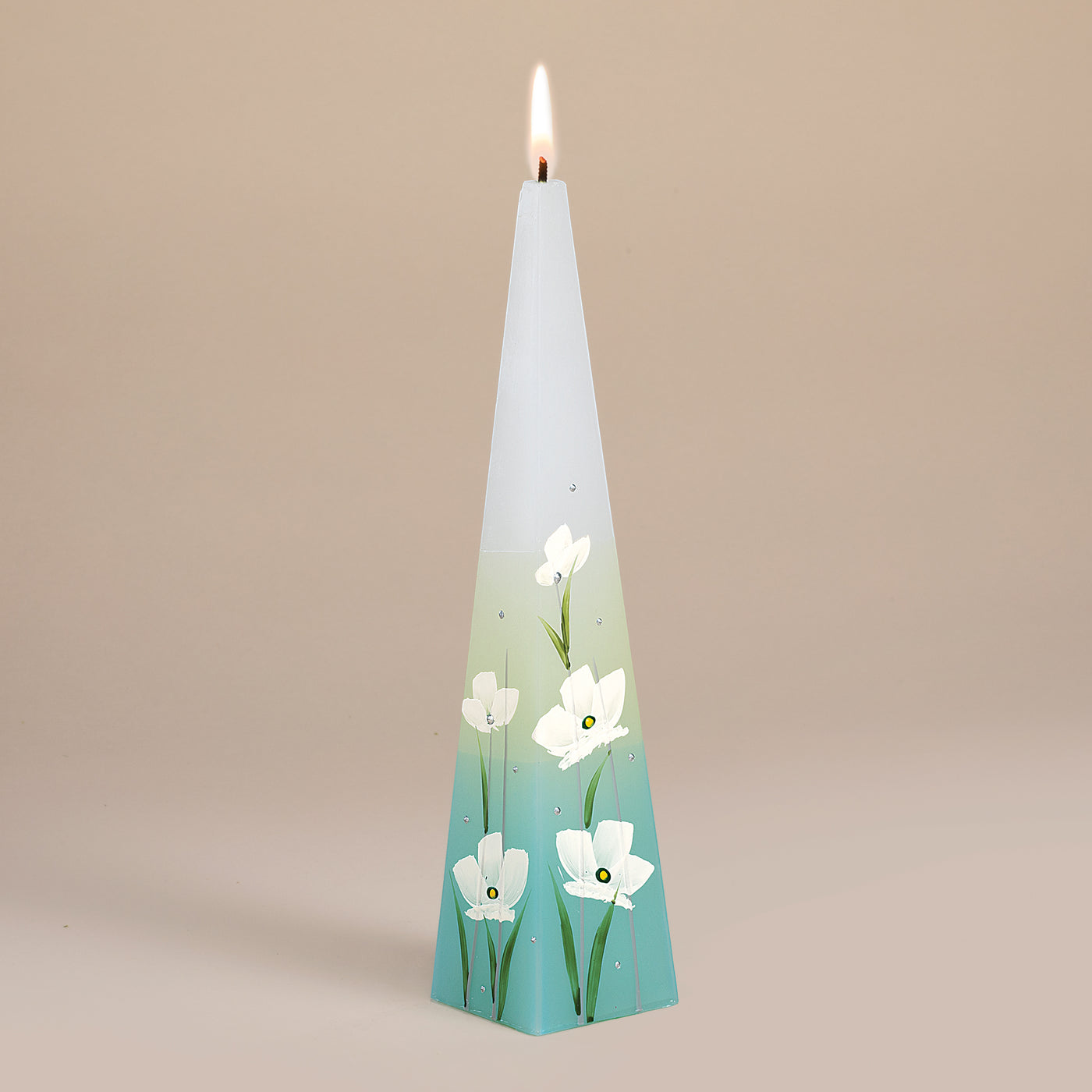 Hand-Painted Magnolia Candle