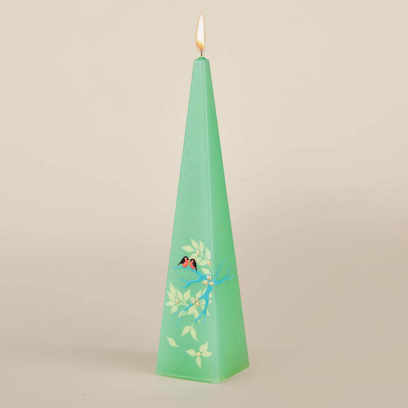 Hand-Painted Swallows Candle (Preorder)