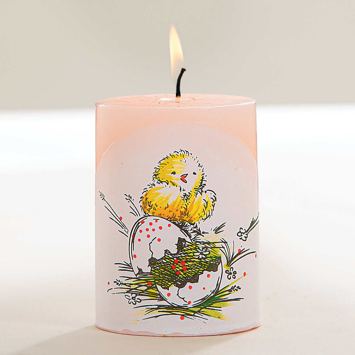 Hand-Painted Fuzzy Chick Candle (Preorder)