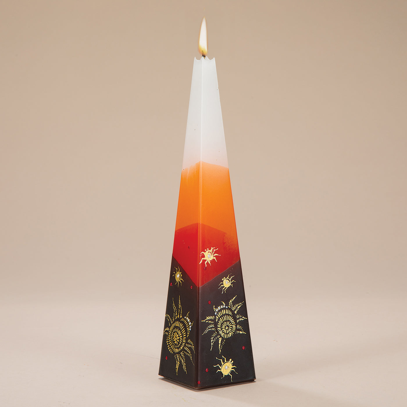 Hand-Painted Spooky Spiders Candle