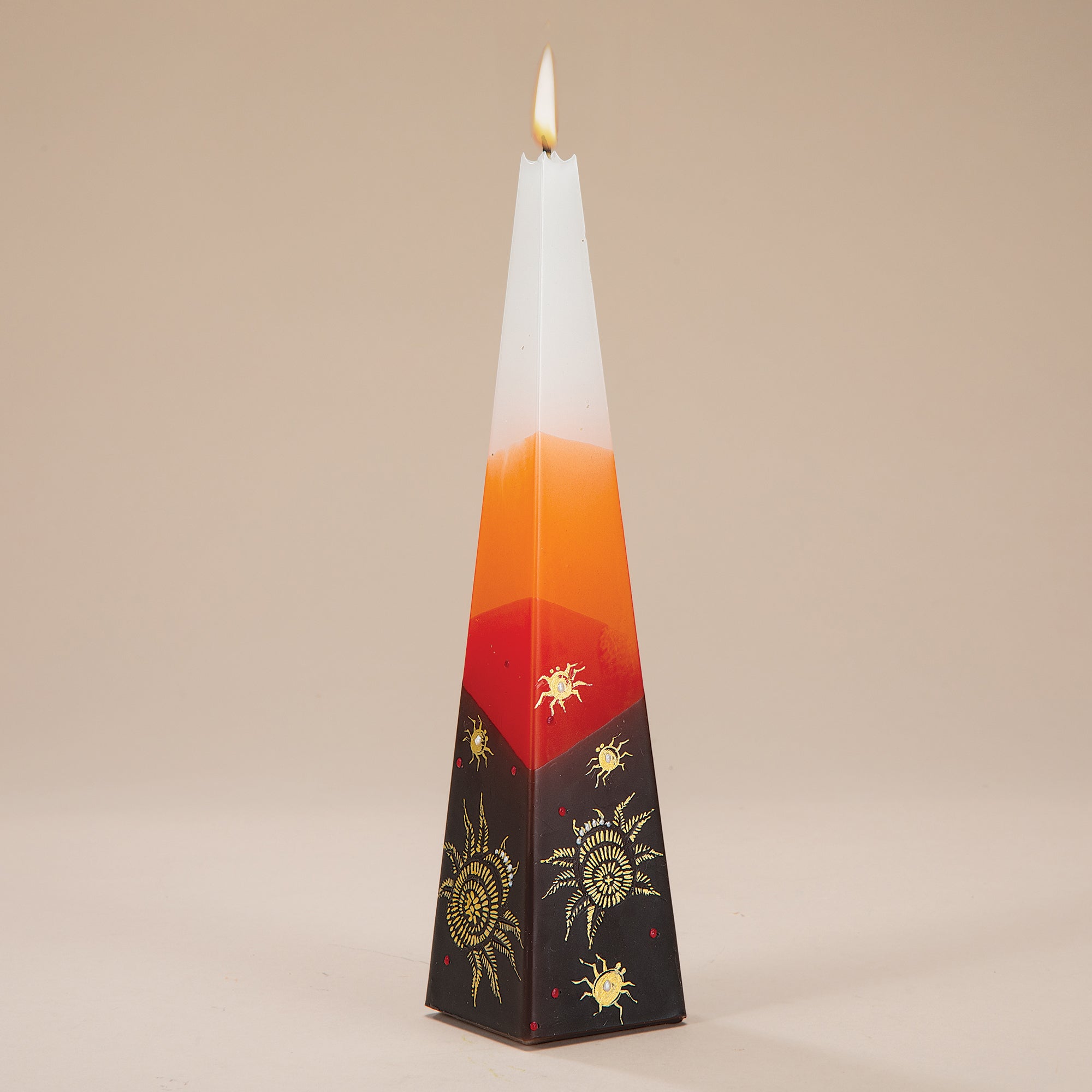 Hand-Painted Spooky Spiders Candle