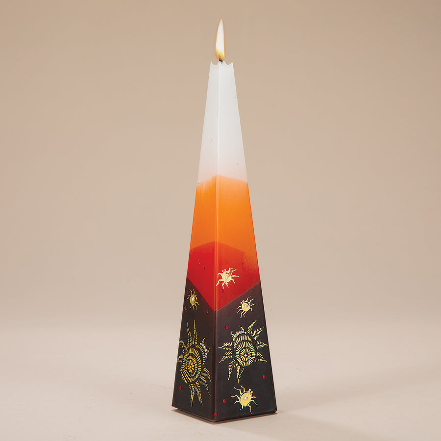 Hand-Painted Spooky Spiders Candle