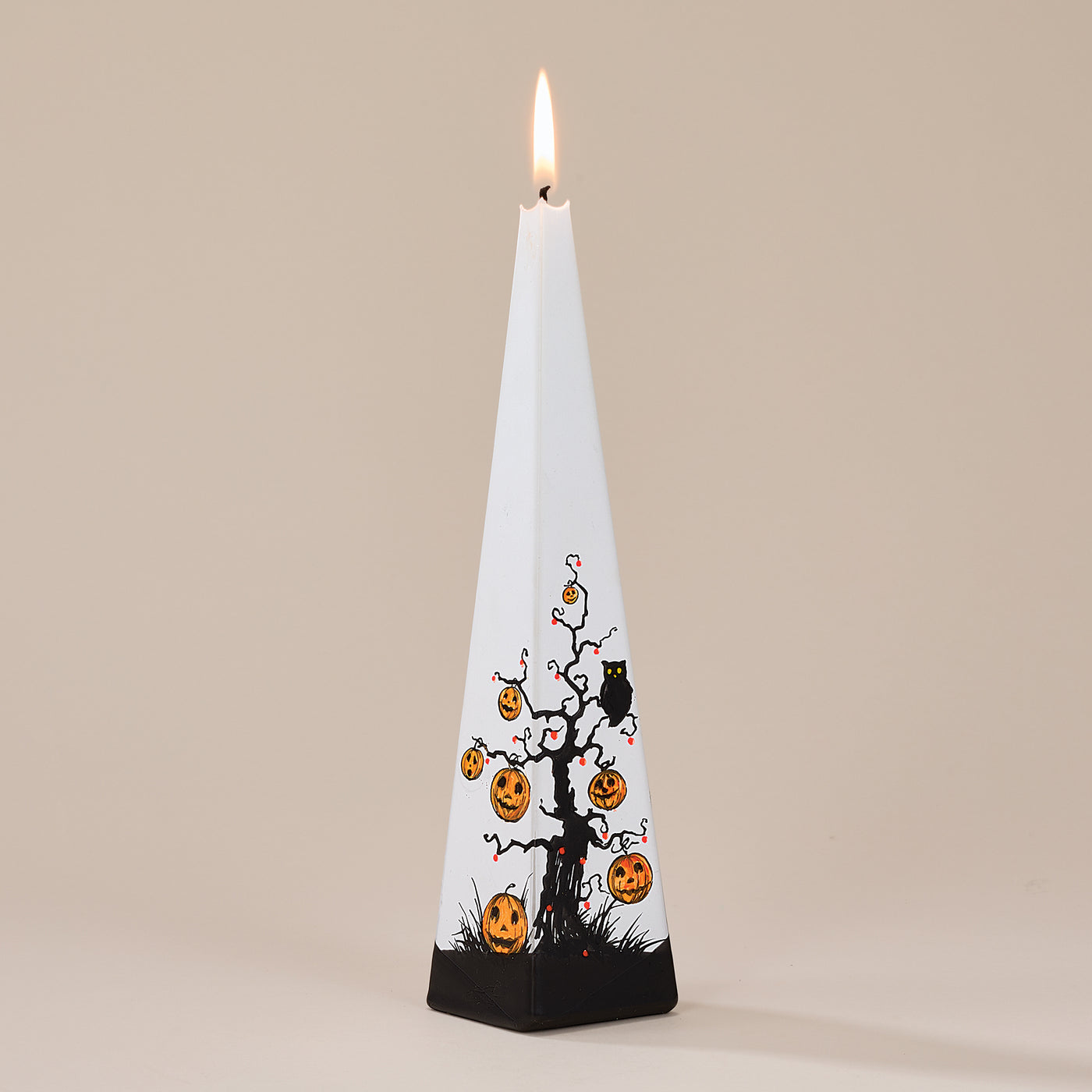 Hand-Painted Jack O' Lantern Tree Candle