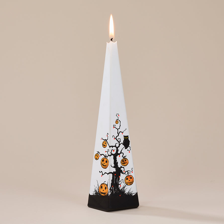 Hand-Painted Jack O' Lantern Tree Candle (Preorder)