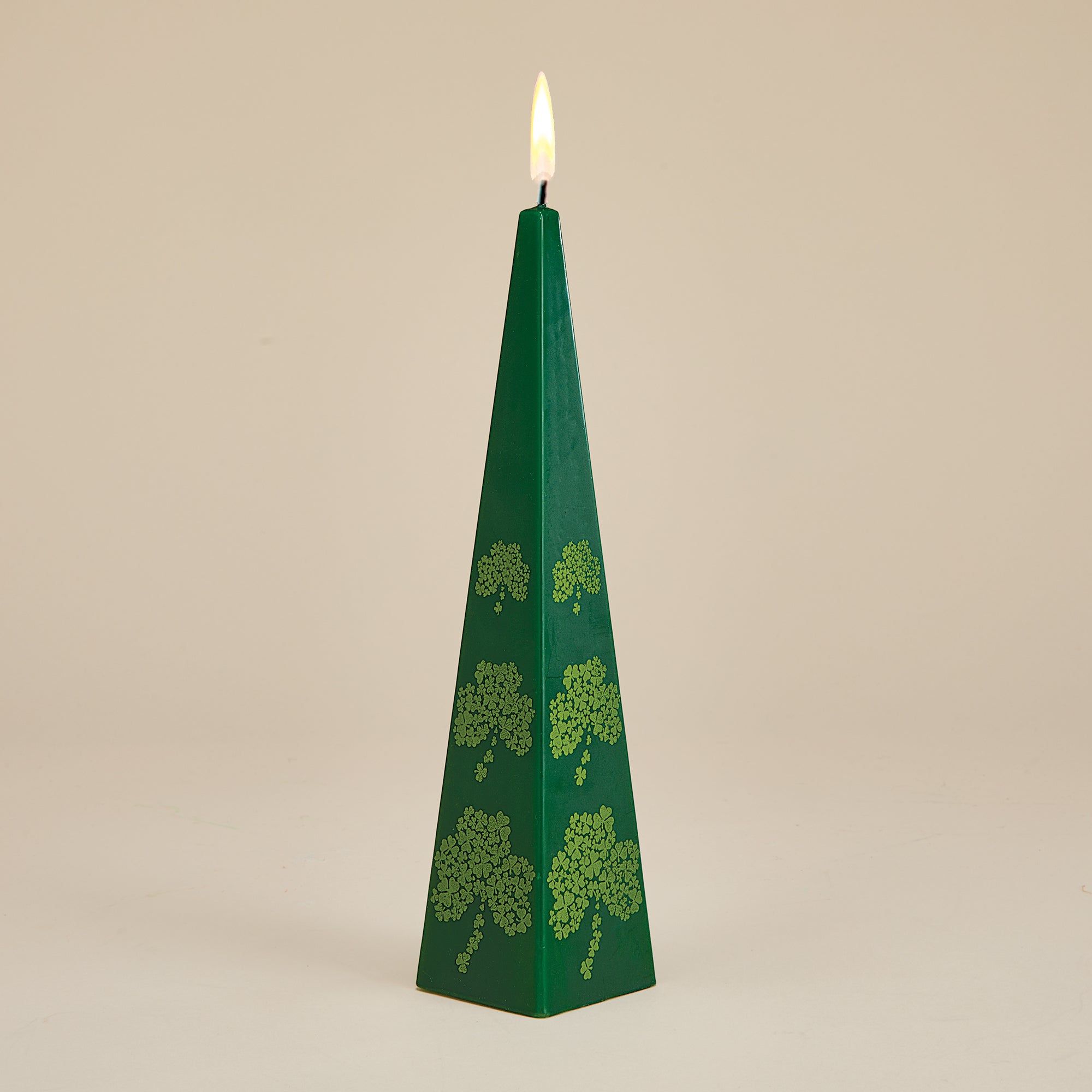 Hand-Painted Climbing Clovers Candle (Preorder)
