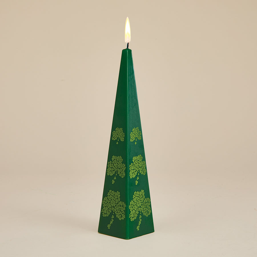 Hand-Painted Climbing Clovers Candle (Preorder)
