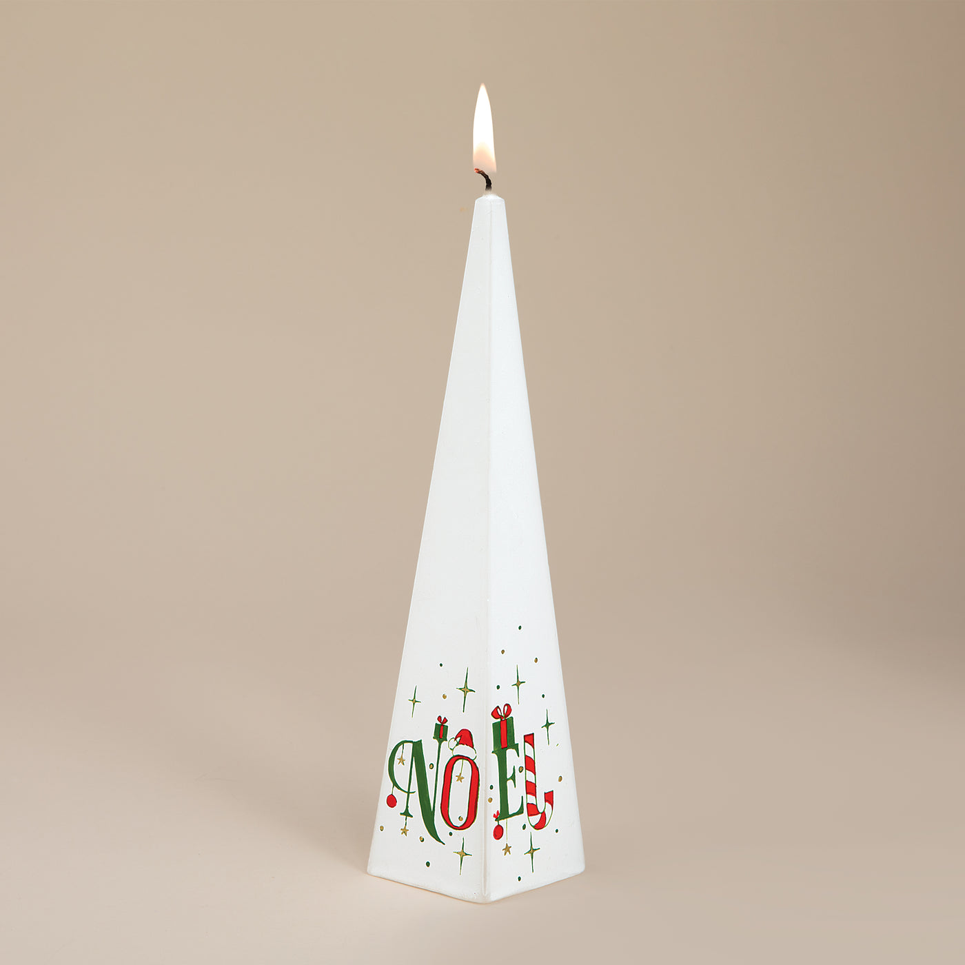 Hand-Painted Noel Candle
