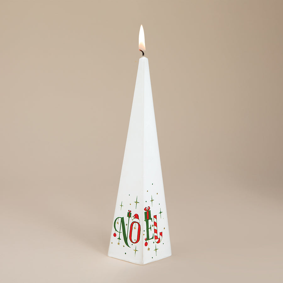 Hand-Painted Noel Candle