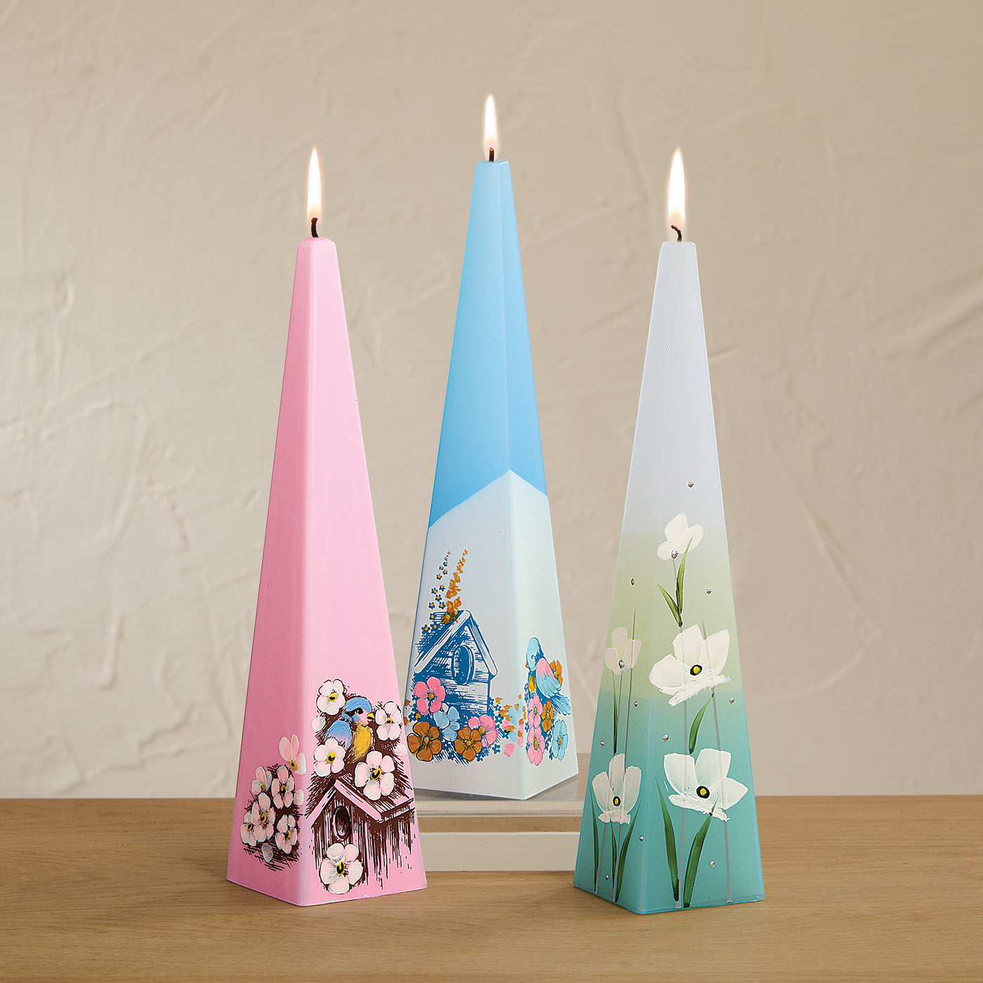 Hand-Painted Magnolia Candle