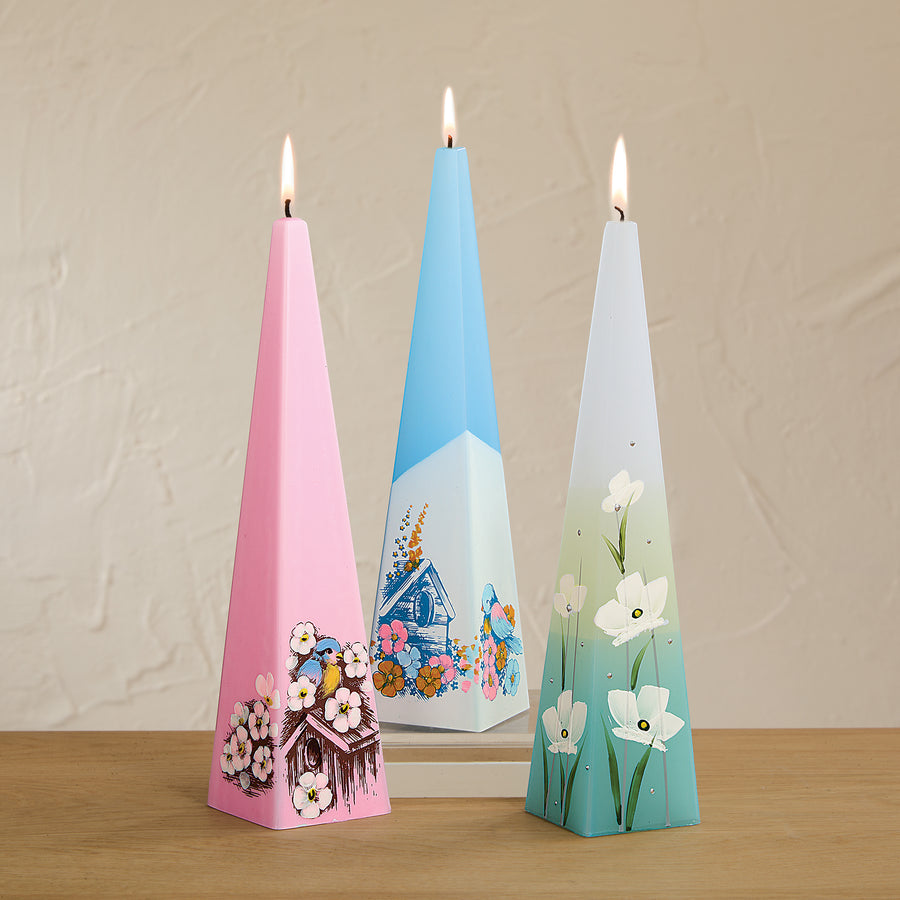 Hand-Painted Magnolia Candle
