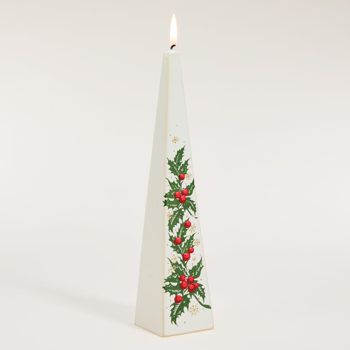 Hand-Painted Holly Berries Candle (Preorder)