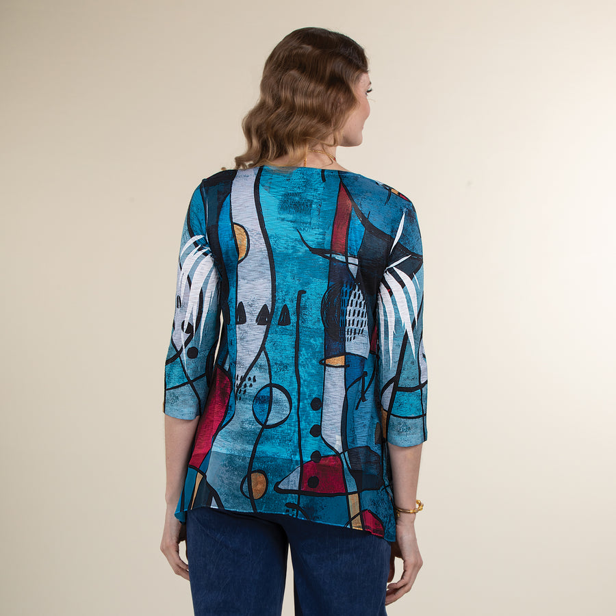 Contemporary Charm Contrast Tunic