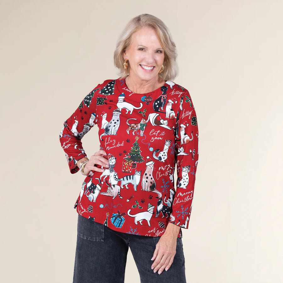 Festive Felines Holiday Tunic