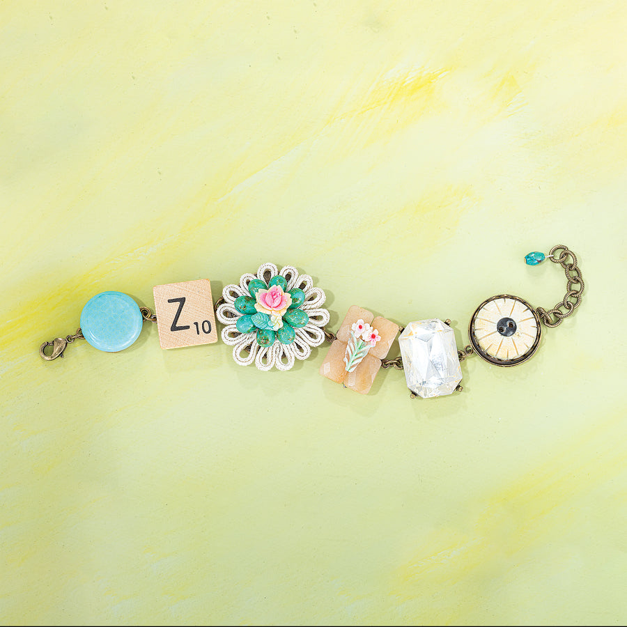 Repurposed Relics Creative Collage Bracelet
