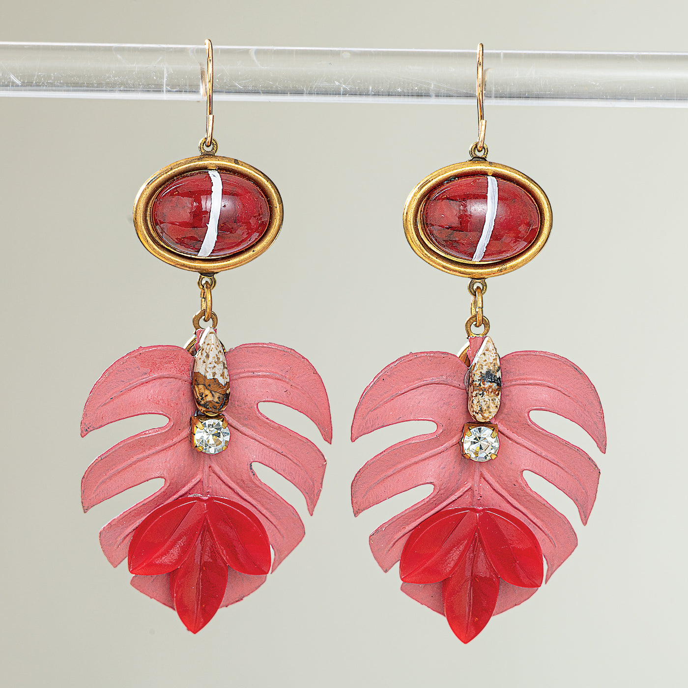 Tropical Monstera Leaf Earrings (Preorder)