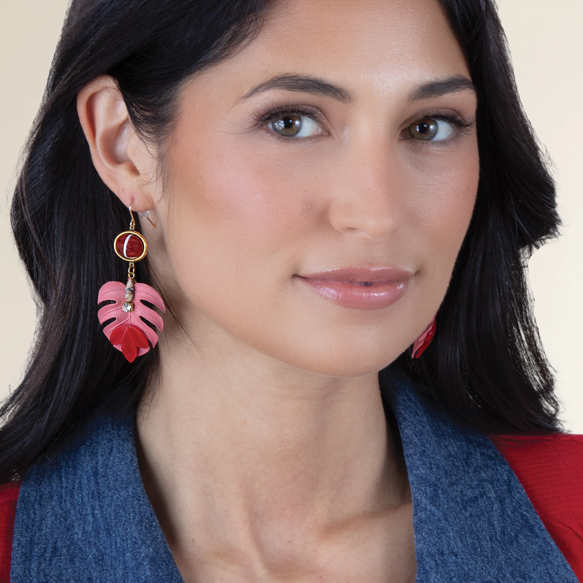 Tropical Monstera Leaf Earrings (Preorder)