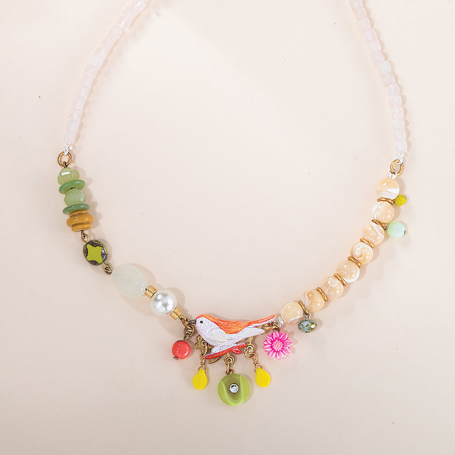 Repurposed Relics Charming Bird Necklace