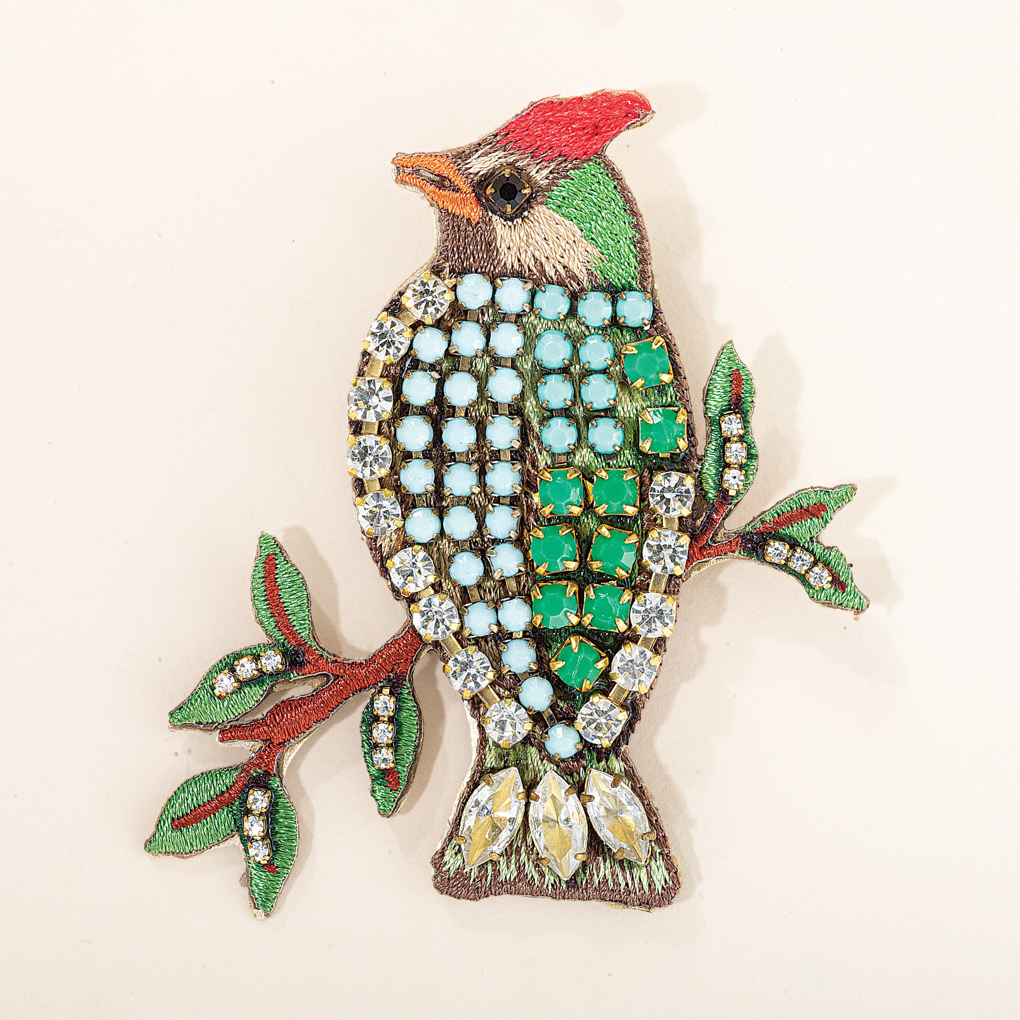 Repurposed Relics Tropical Songbird Brooch (Preorder)