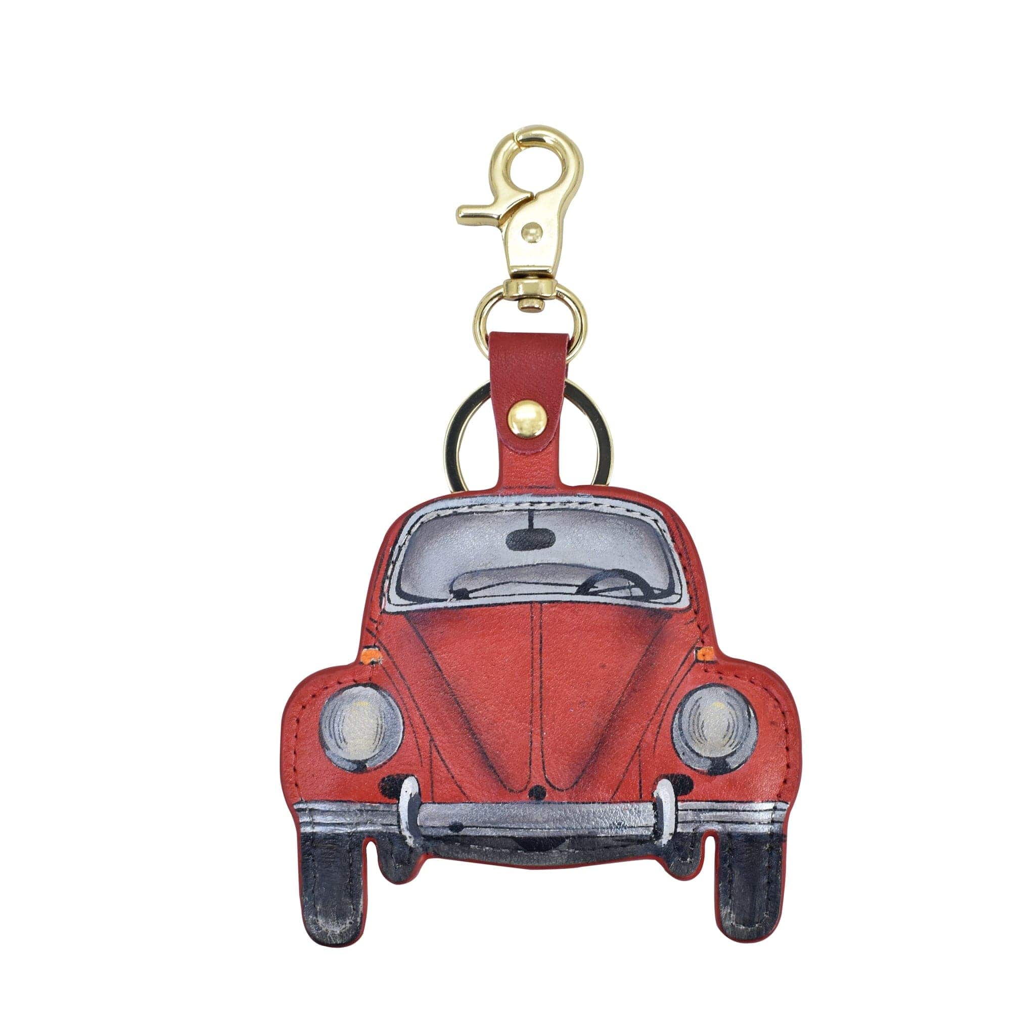 Painted Leather Bag Charm