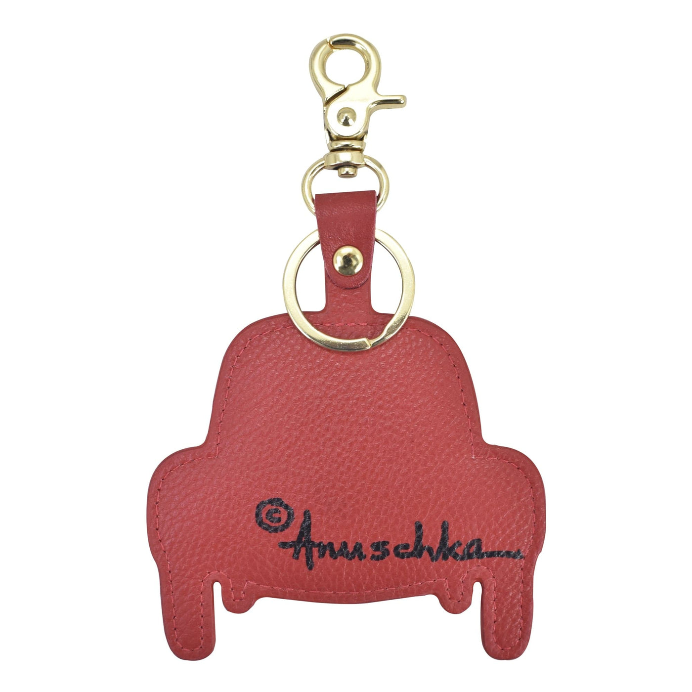 Painted Leather Bag Charm
