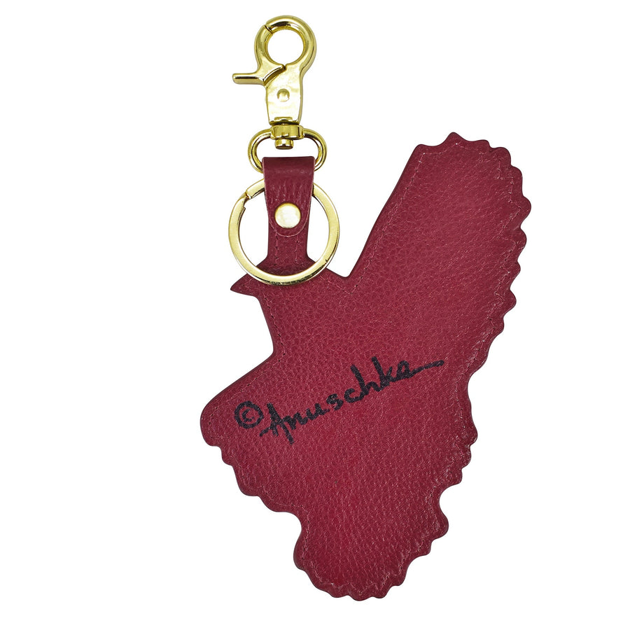 Painted Leather Bag Charm