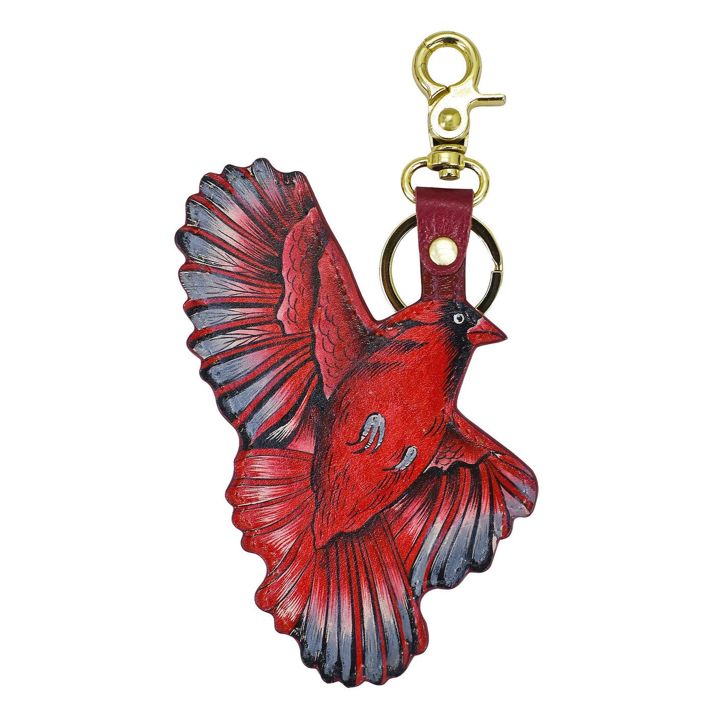 Painted Leather Bag Charm