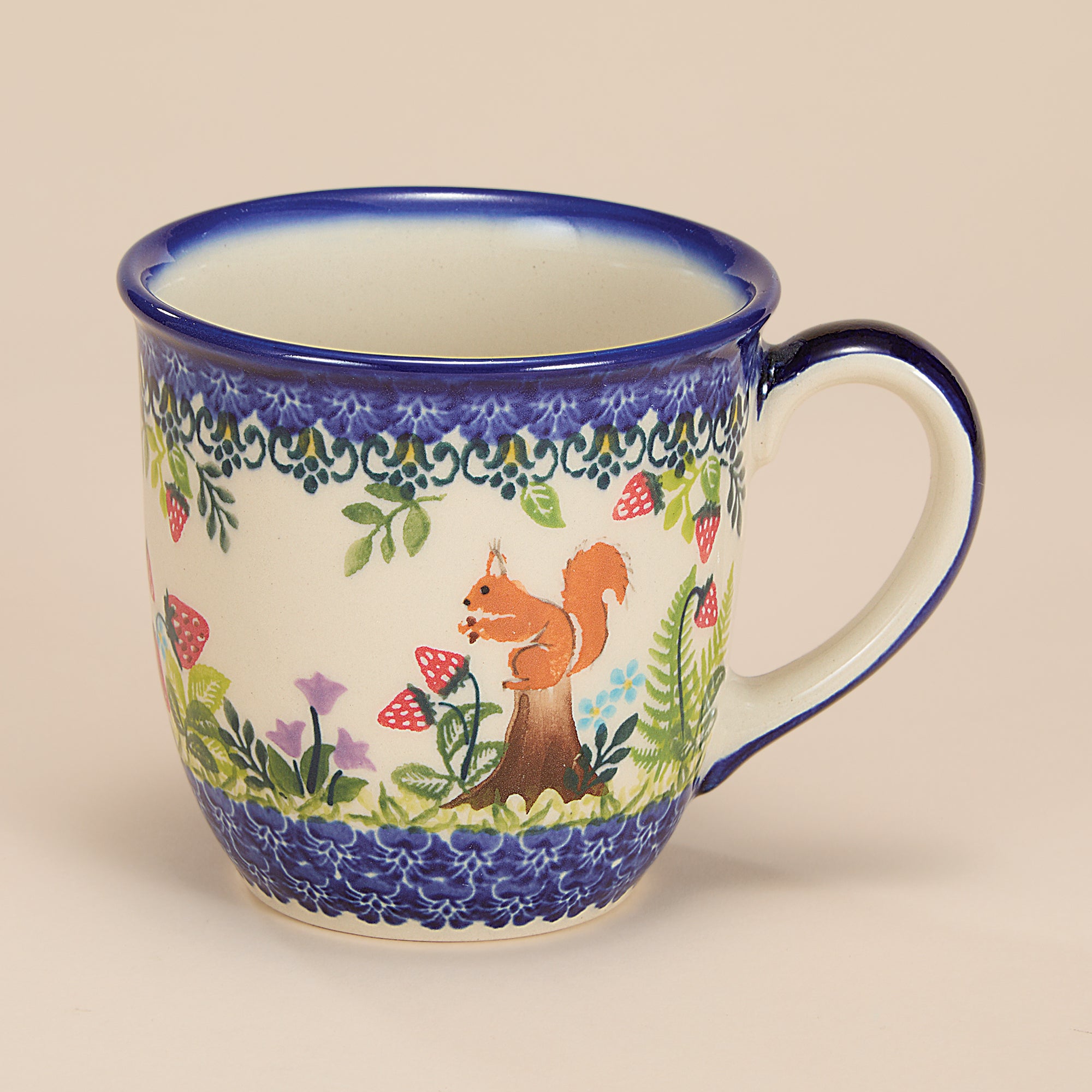 Polish Pottery Garden Wildlife Mug, 14oz. (Preorder)