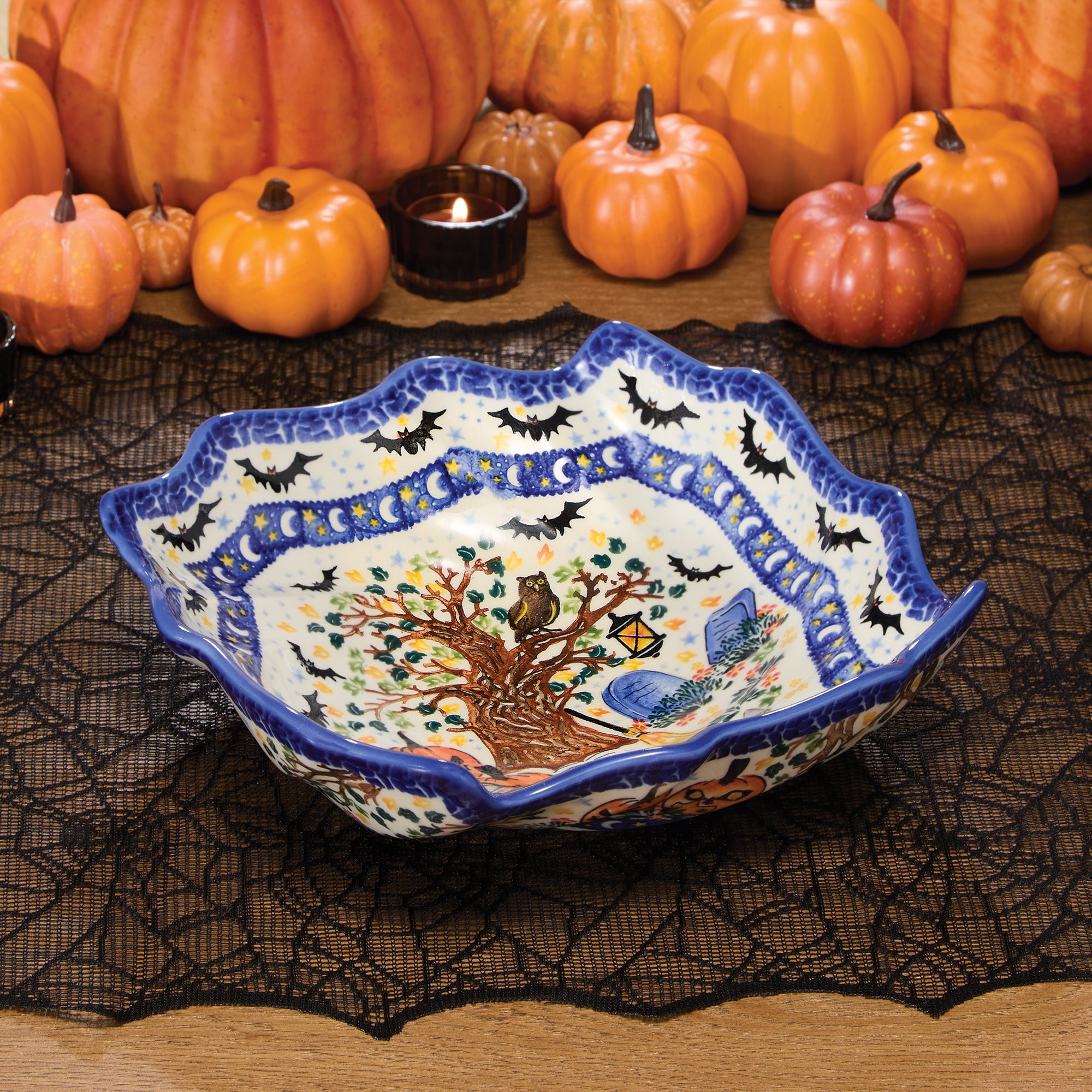 Polish Pottery Fright Night Serving Bowl (Preorder)