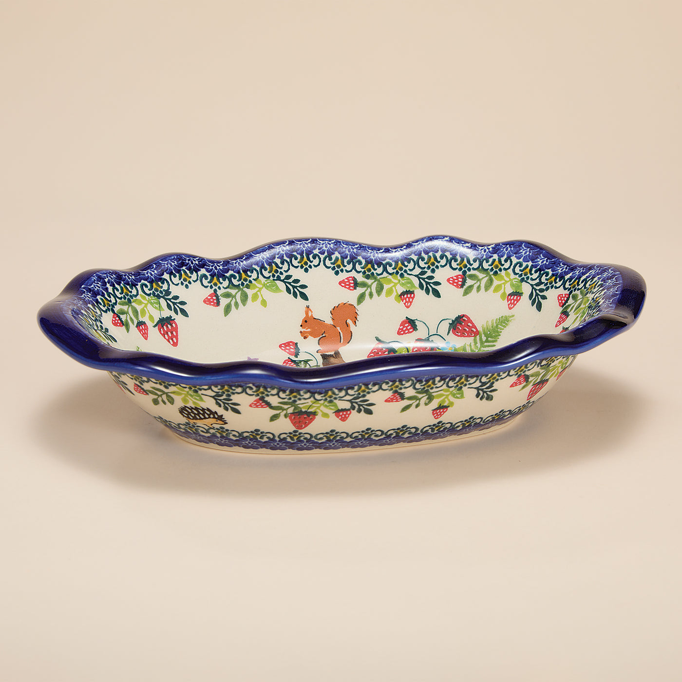 Polish Pottery Garden Wildlife Serving Dish (Preorder)