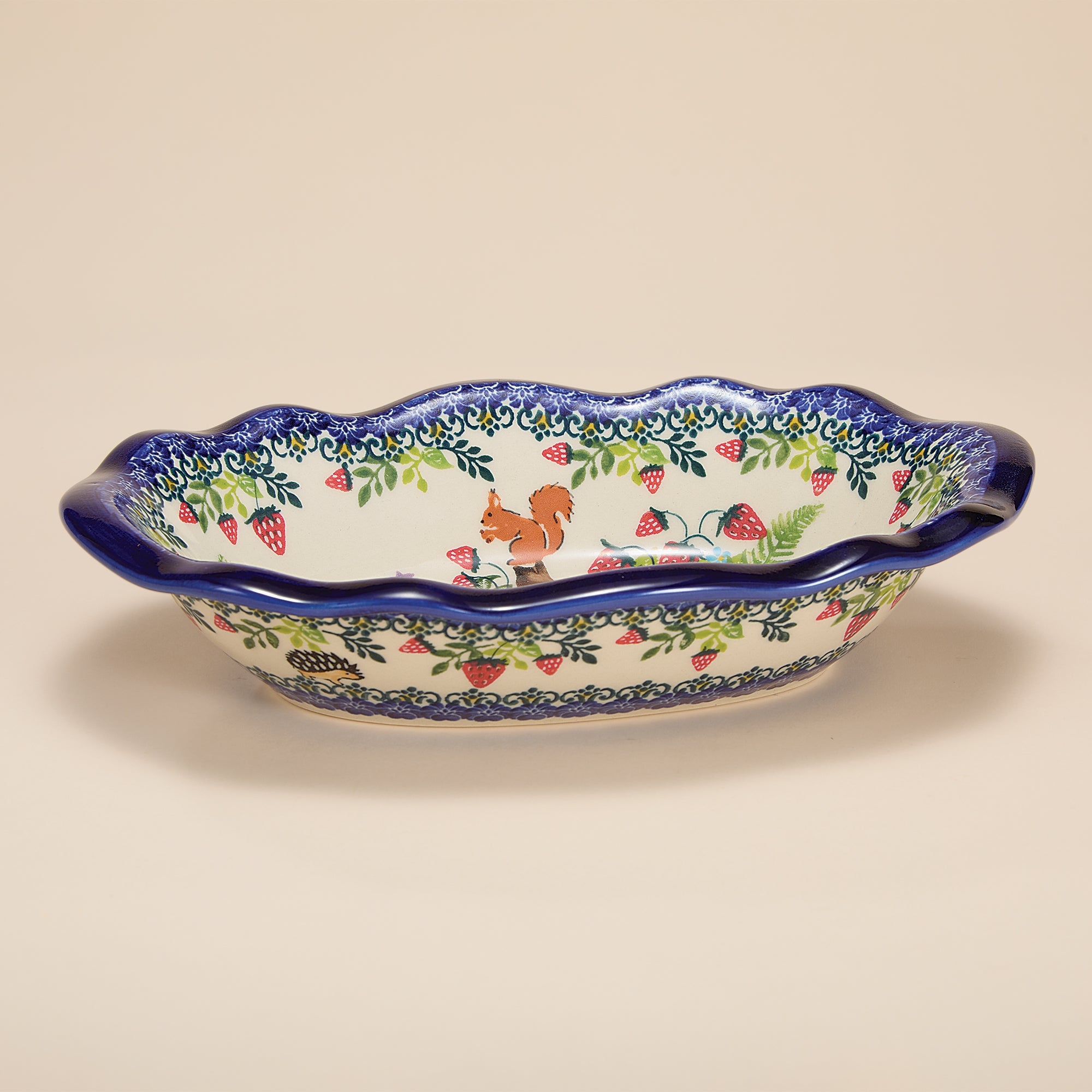 Polish Pottery Garden Wildlife Serving Dish (Preorder)