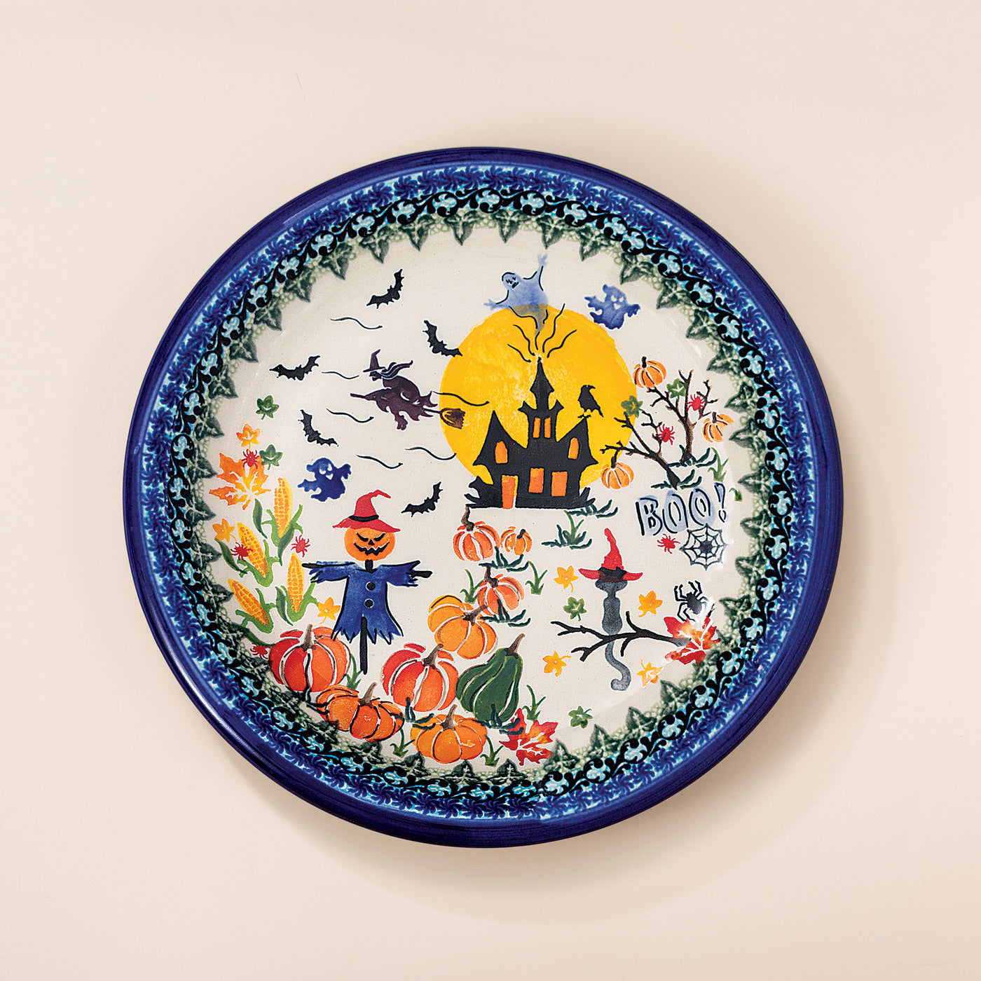 Polish Pottery Magic Moonlight Dinner Plate